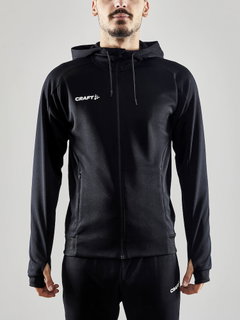 Craft Training Jacket Evolve Hood - durable mid-layer hooded jacket made of stretch material - black Men